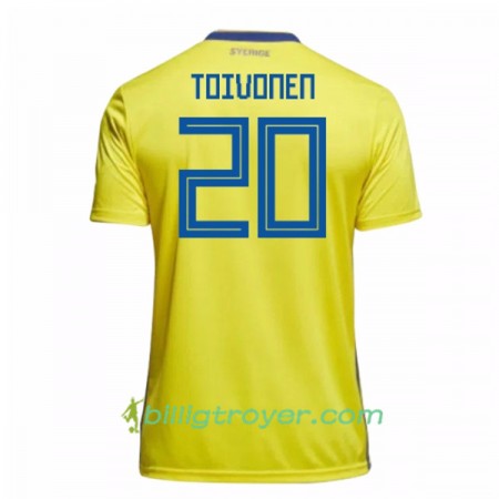 Billige Fotballdrakter Sverige Toivonen 20 VM 2018 Hjemmedraktsett